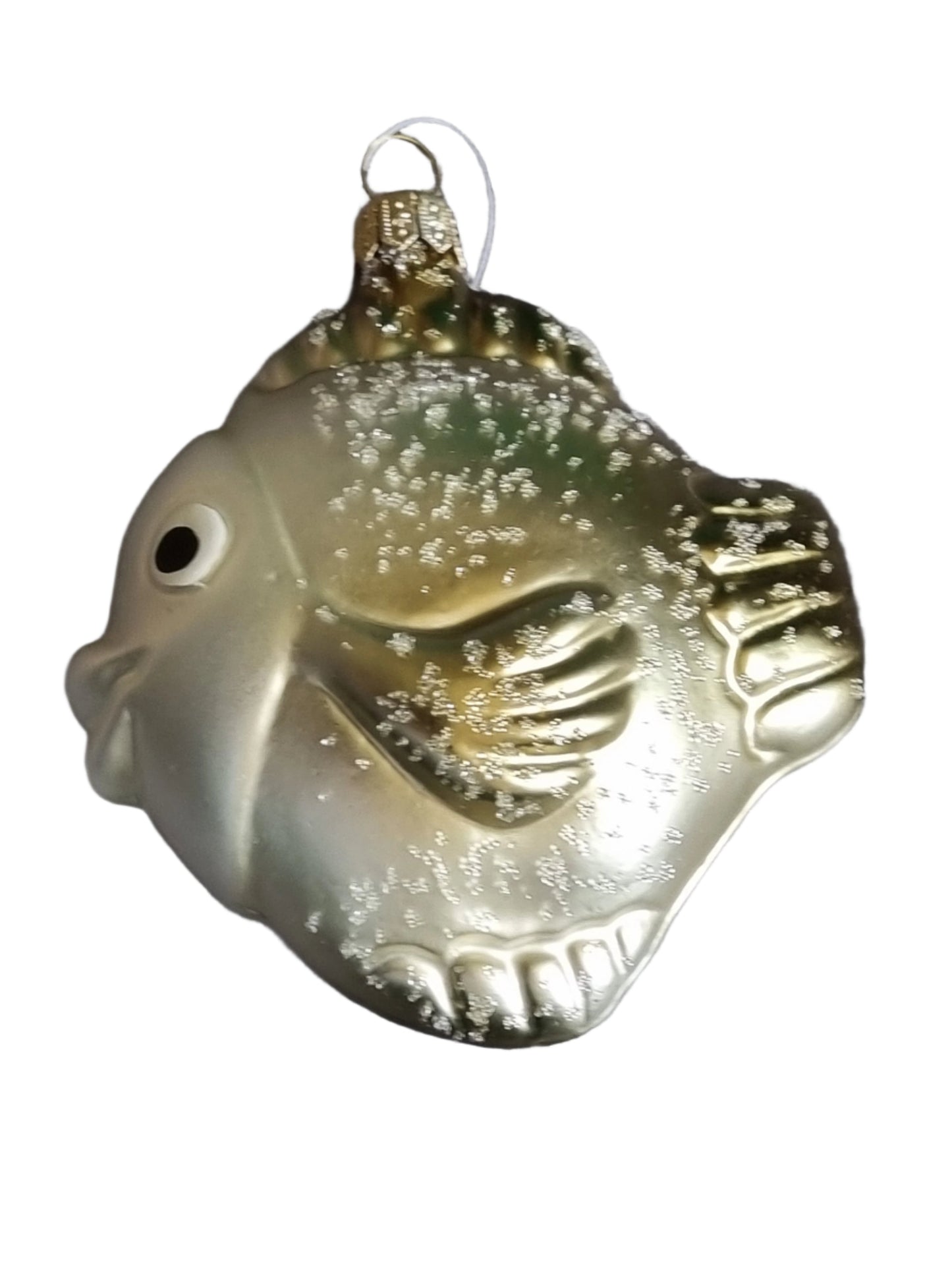 European Glass Christmas ornament of a Fish | Large Colourful Frosted (K)