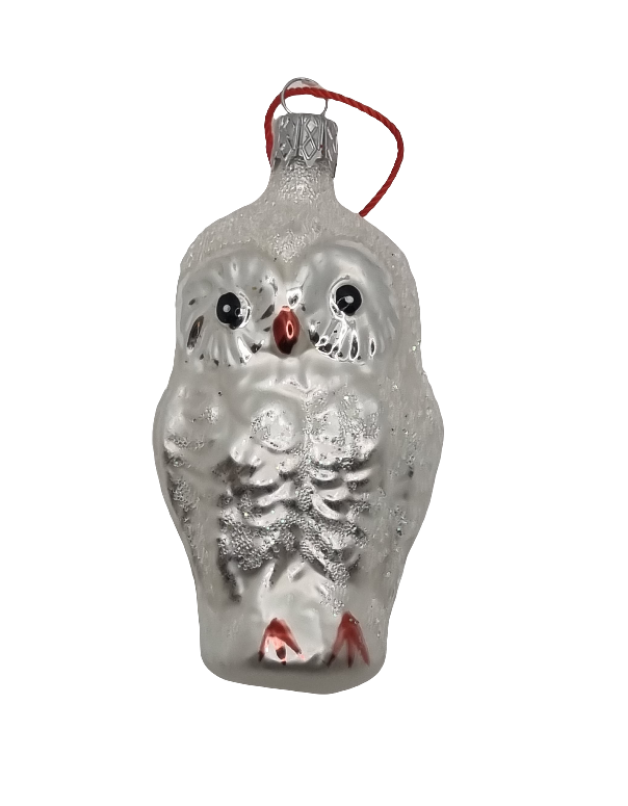 European Glass Christmas ornament of a Owl (F)