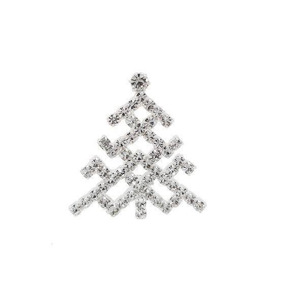 European Glass Christmas ornament of a Crystal Christmas Tree with Open Branches 3cm | Brooch V
