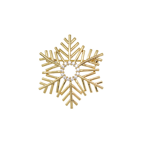 European Glass Christmas ornament of a Snowflake | Brooch V