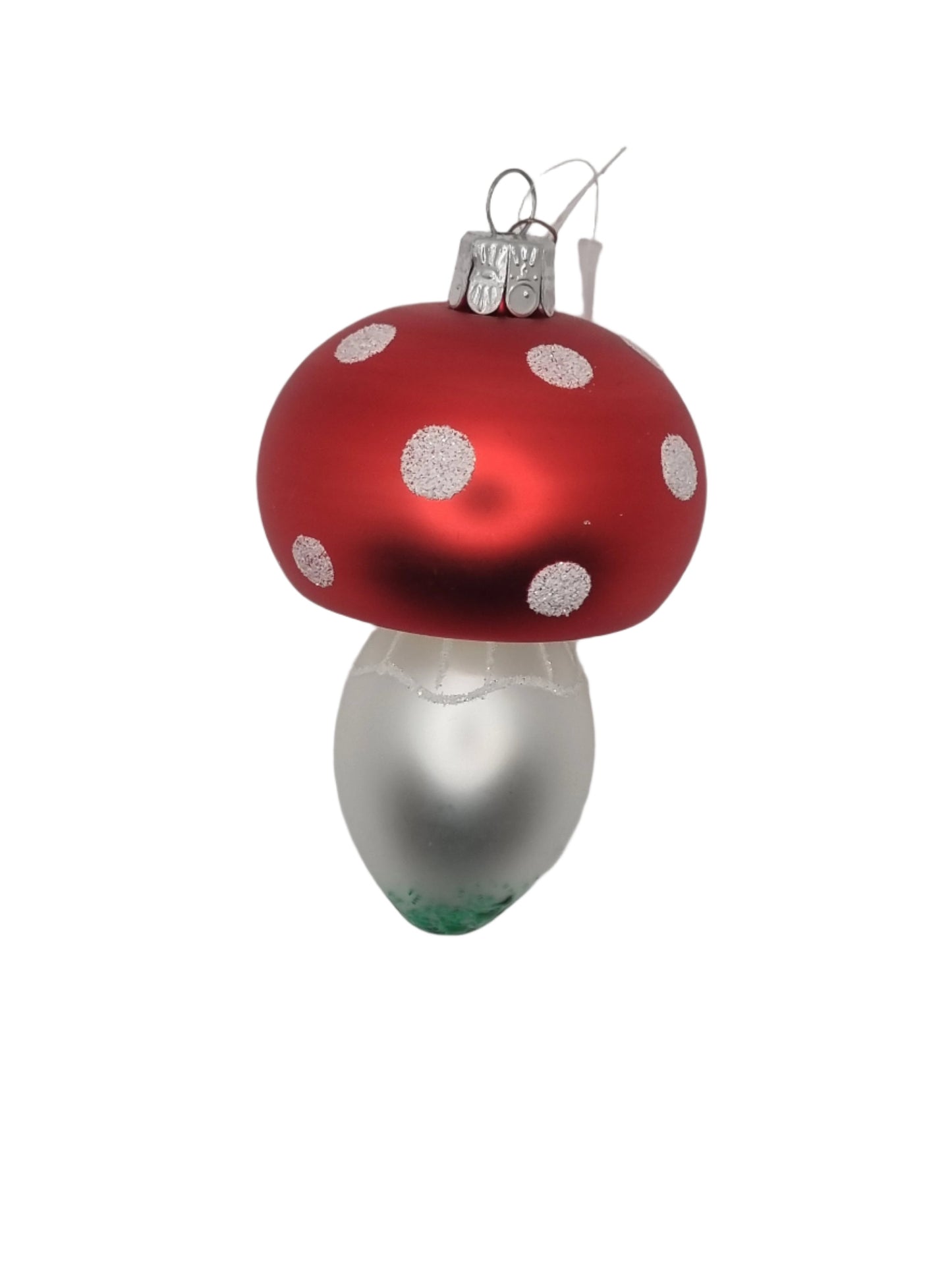 European Glass Christmas ornament of a Mushrooms (E)