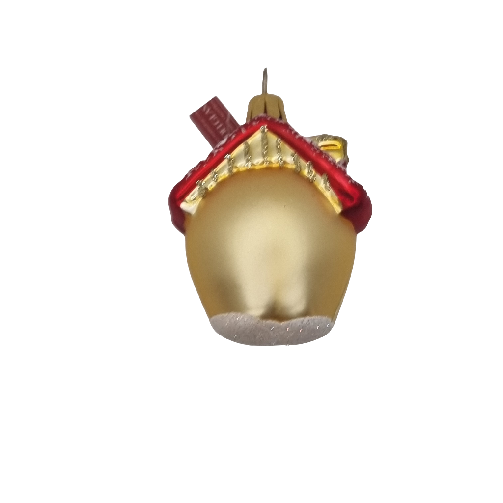 European Glass Christmas ornament of a Houses | Rounded with Peak Roof (D)