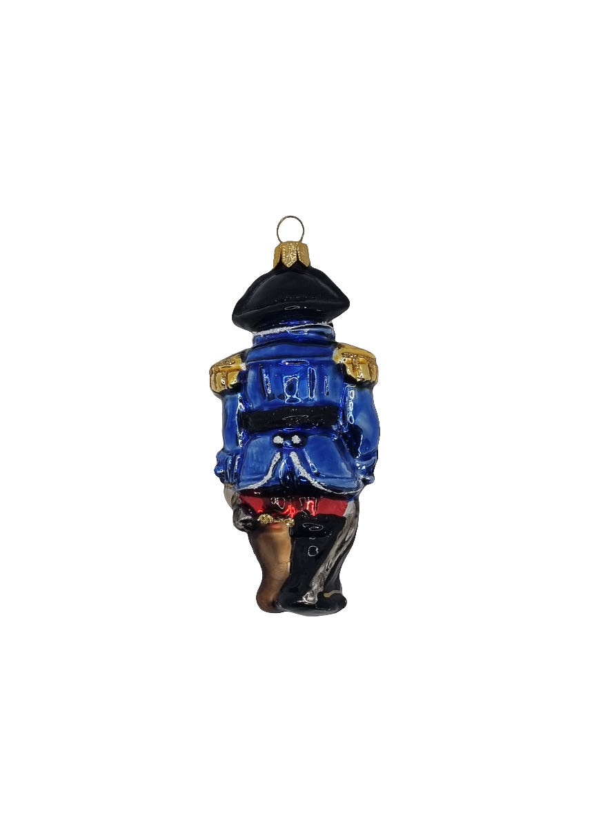European Glass Christmas ornament of a Pirate (P)