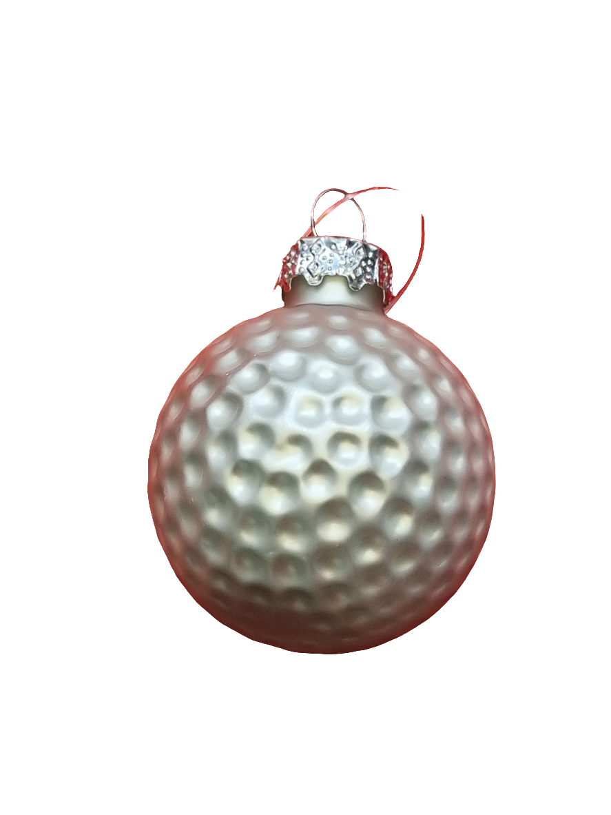 European Glass Christmas ornament of a Small Golf Ball (F)