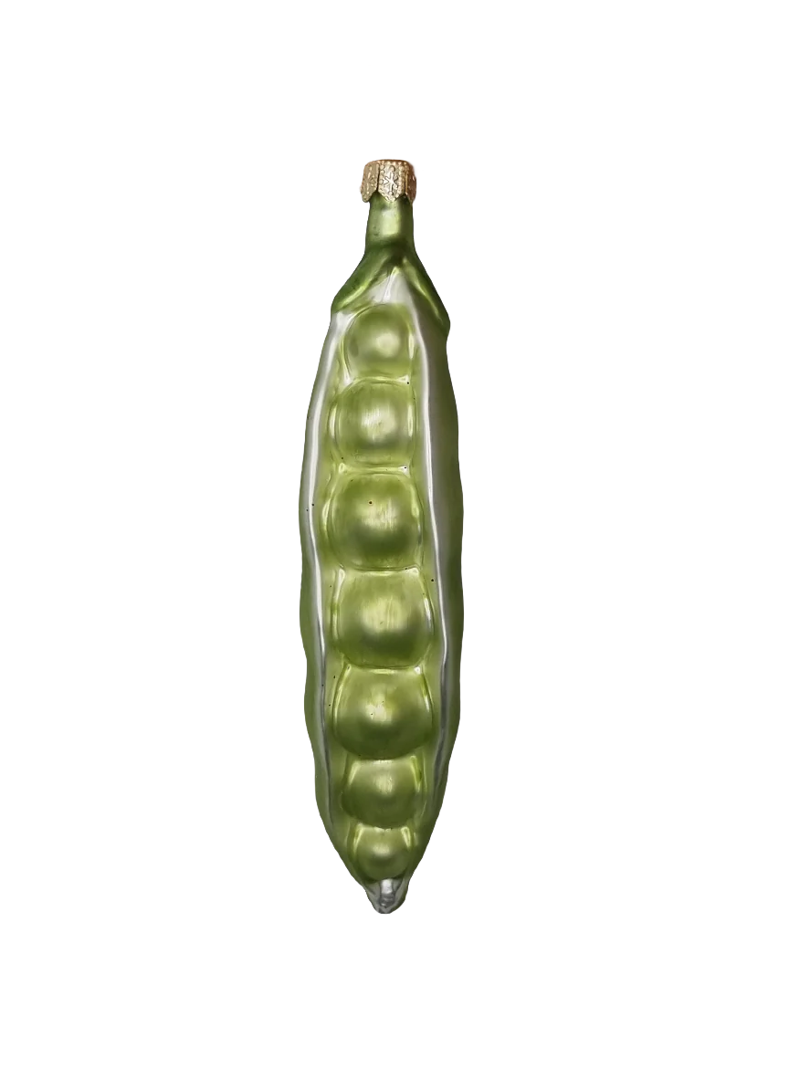 European Glass Christmas ornament of a Edamame (P)