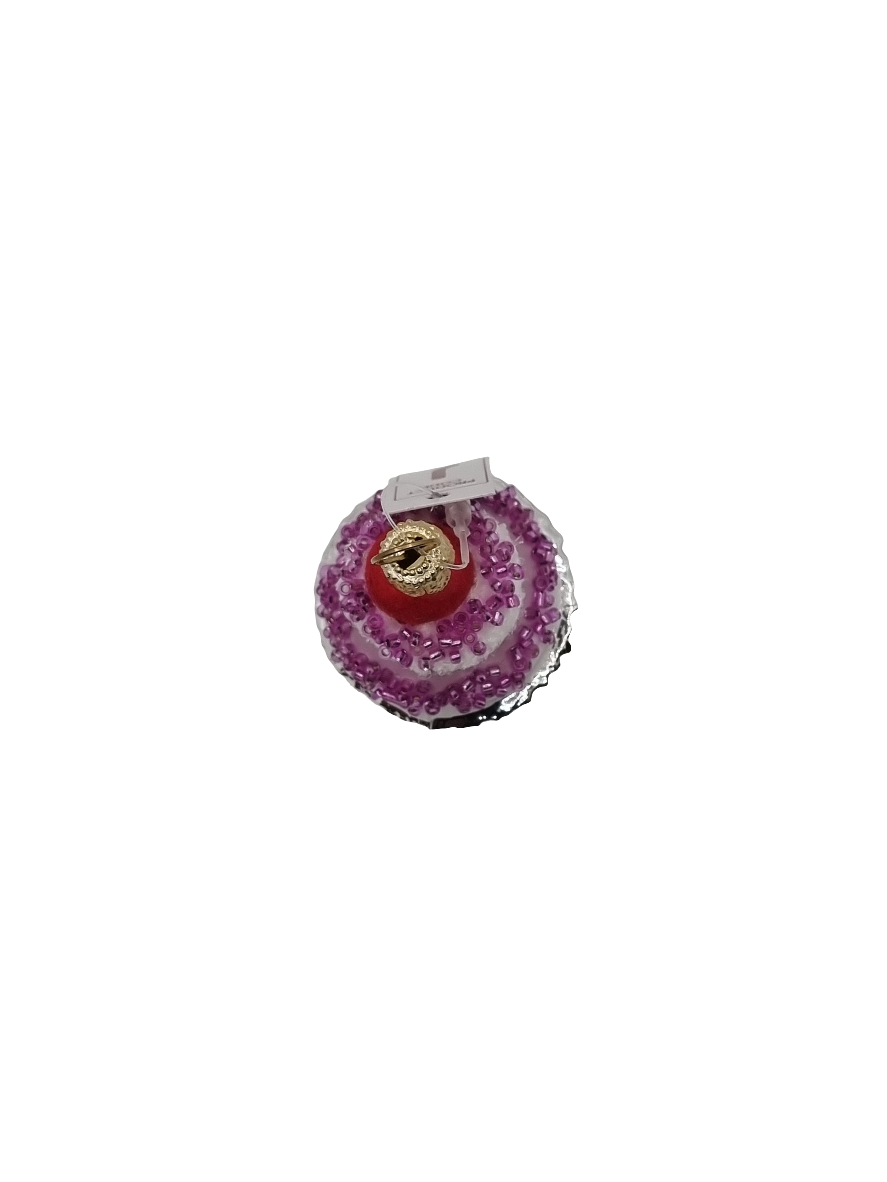 European Glass Christmas ornament of a Cupcake (J)