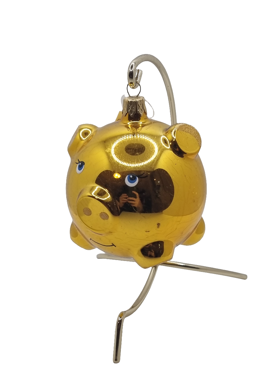 European Glass Christmas ornament of a Bauble | Pigs (H)