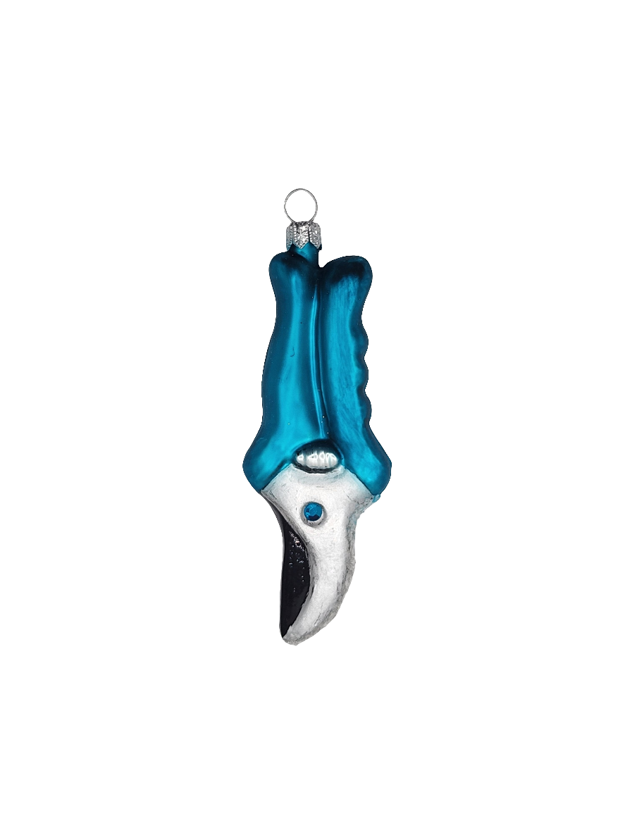 European Glass Christmas ornament of a Garden Tool | Shears/Secateurs (P)