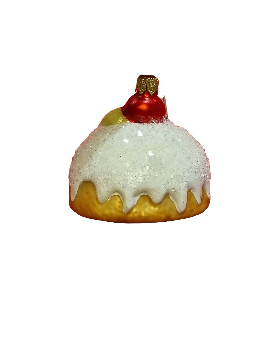 European Glass Christmas ornament of a Christmas Pudding (I)