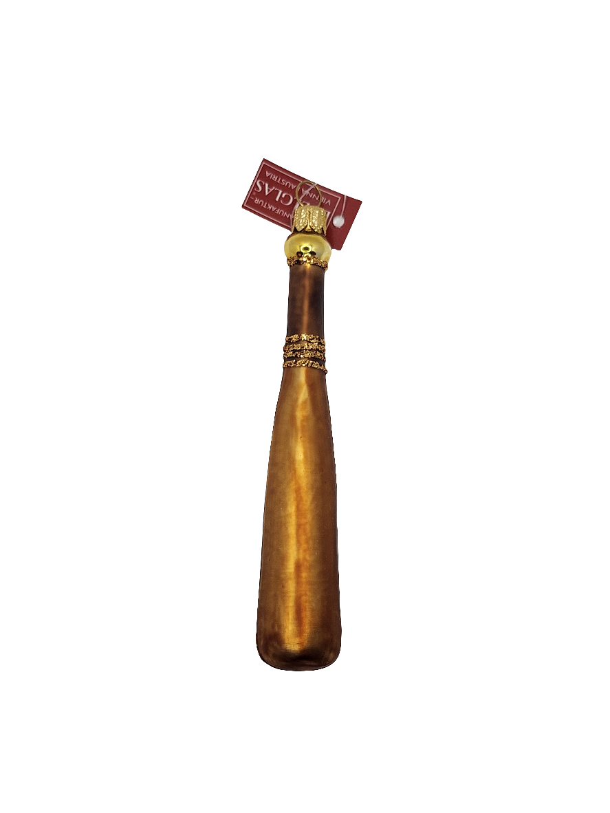 European Glass Christmas ornament of a Baseball Bat (0)