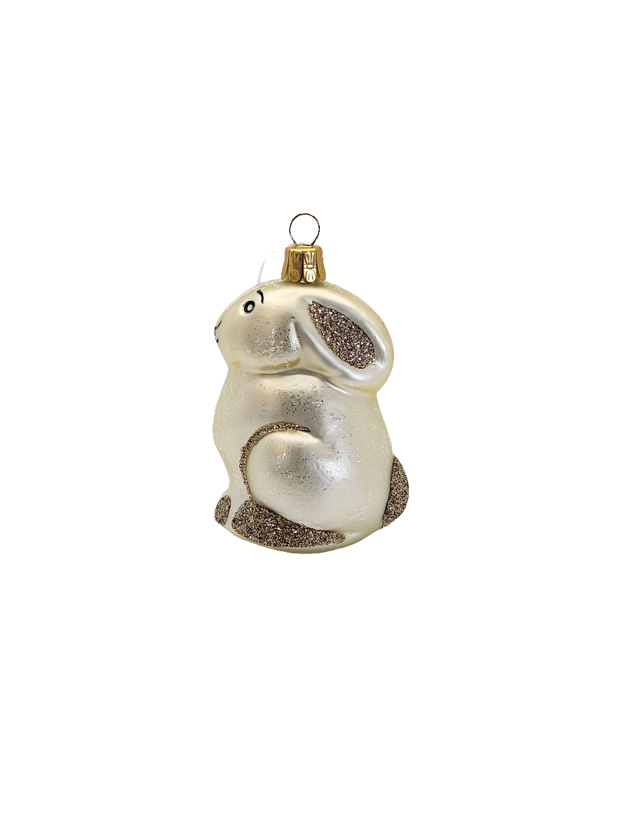 European Glass Christmas ornament of a Rabbit (G)