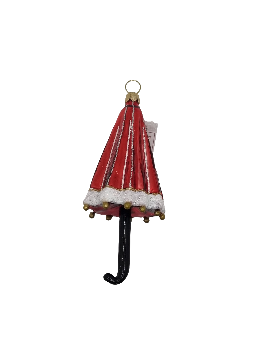 European Glass Christmas ornament of a Umbrella (S)