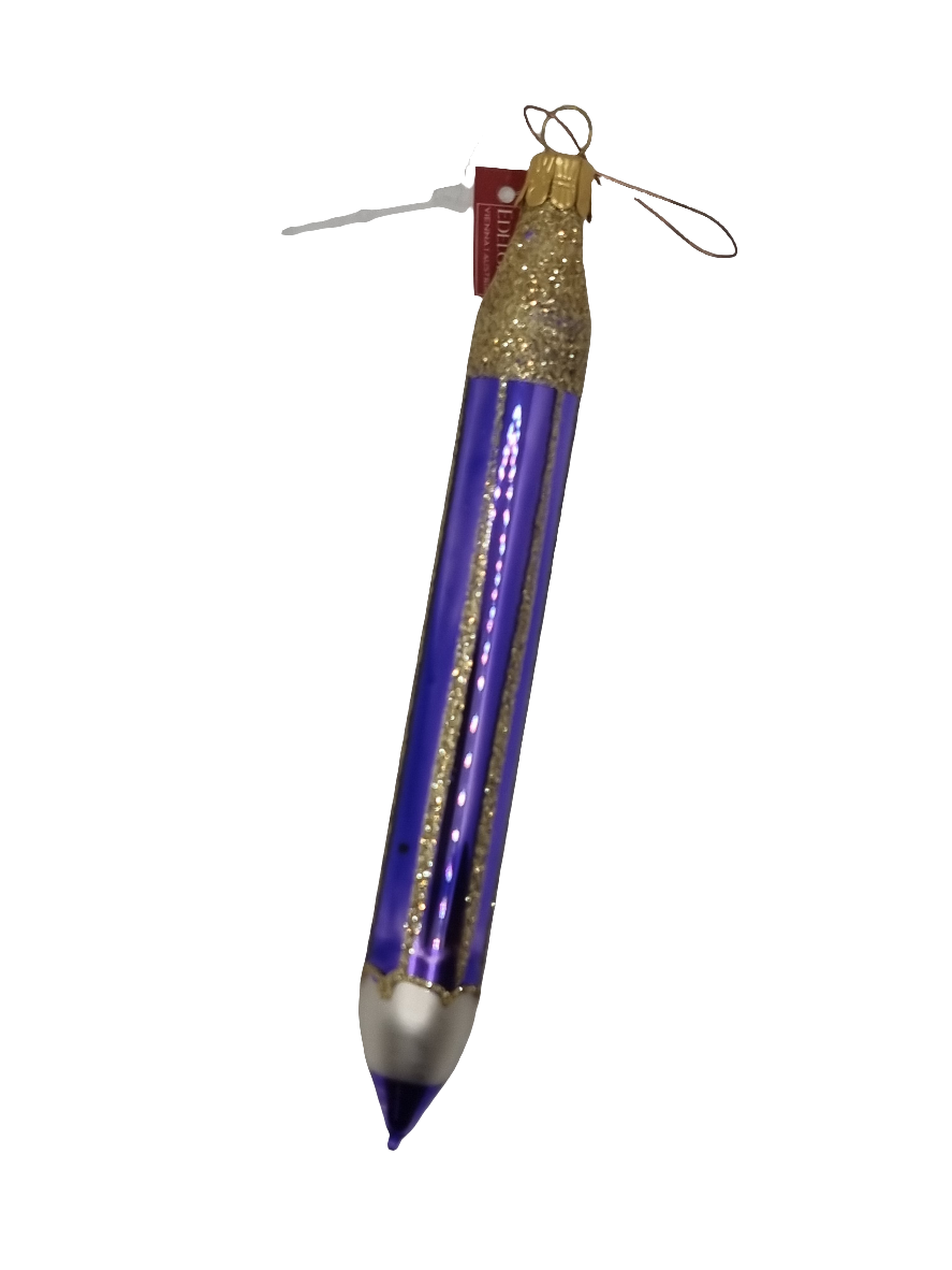 European Glass Christmas ornament of a Pencils (C)
