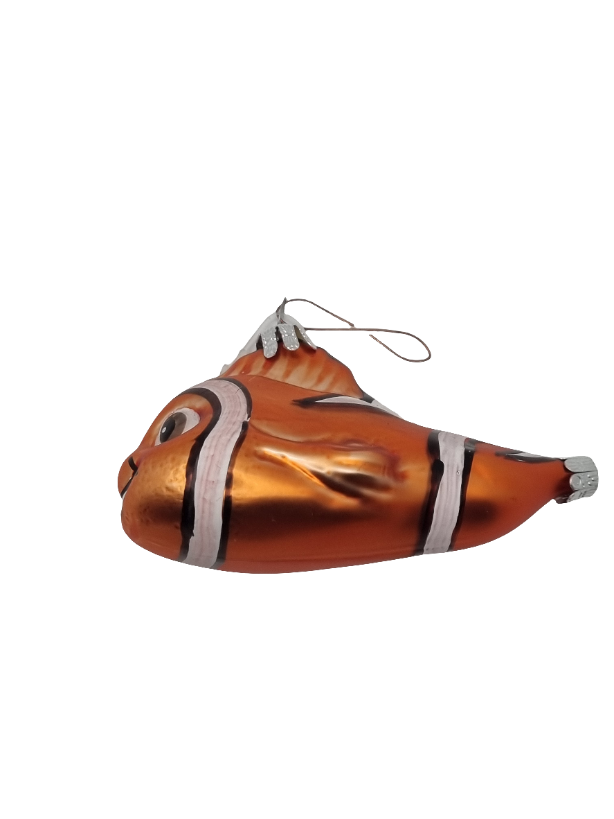 European Glass Christmas ornament of a Fish | Clownfish Nemo (F)