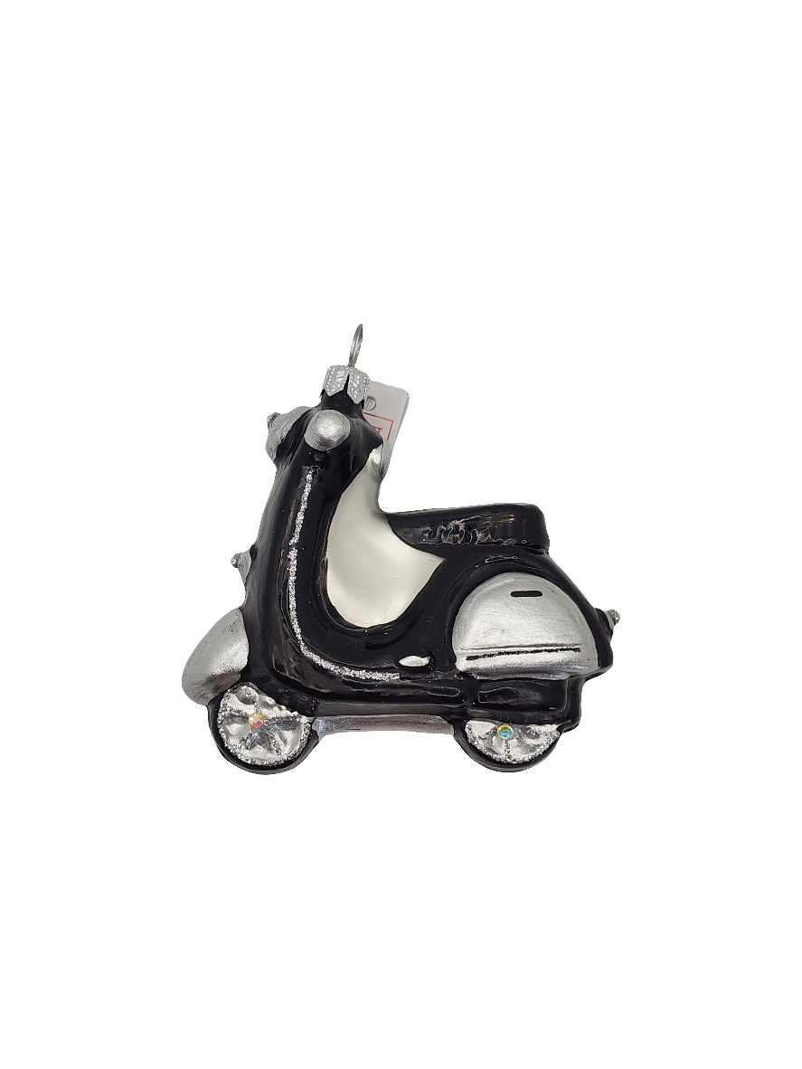 European Glass Christmas ornament of a Vespa (U)