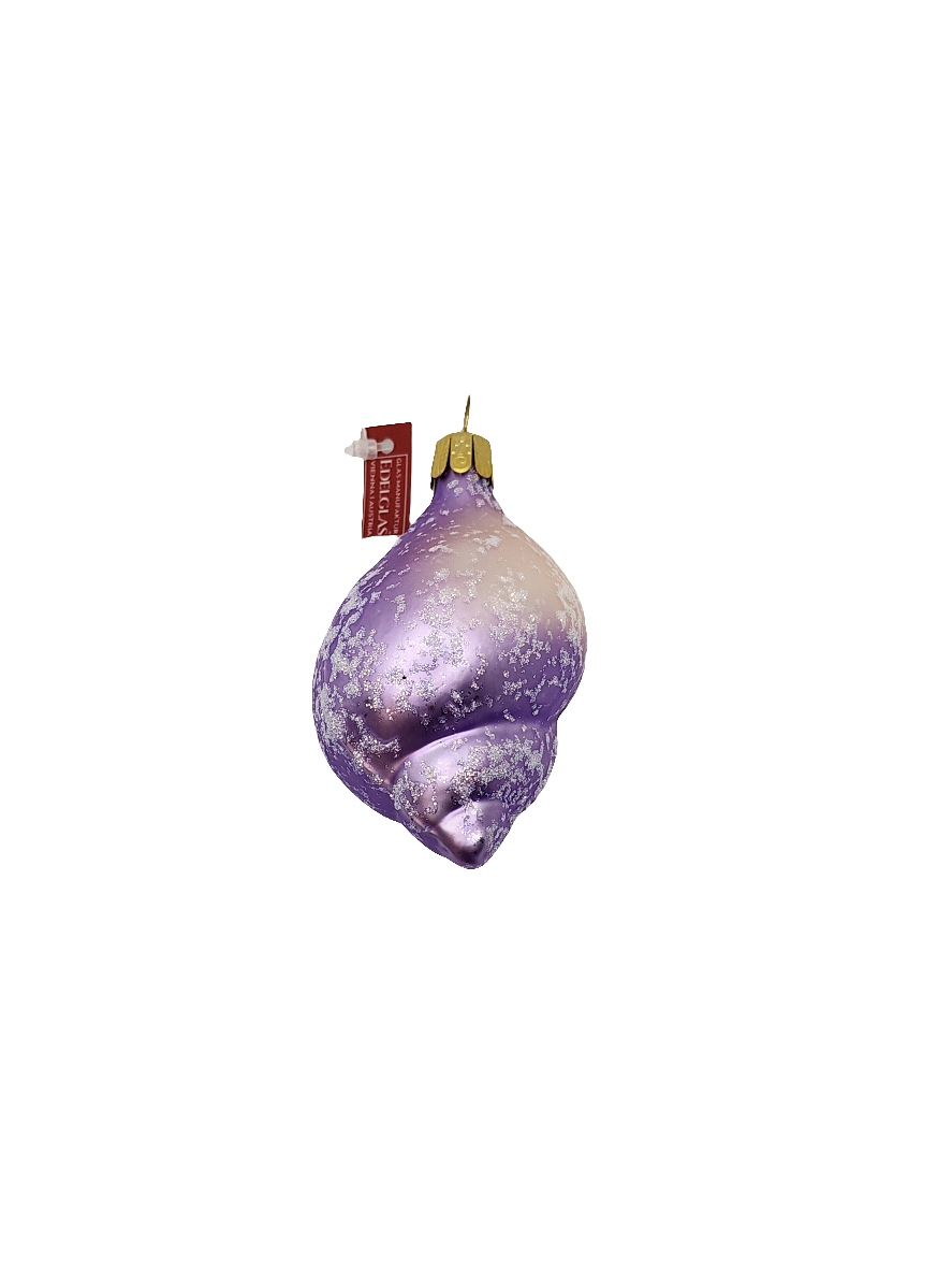 European Glass Christmas ornament of a Shell Conch (C)