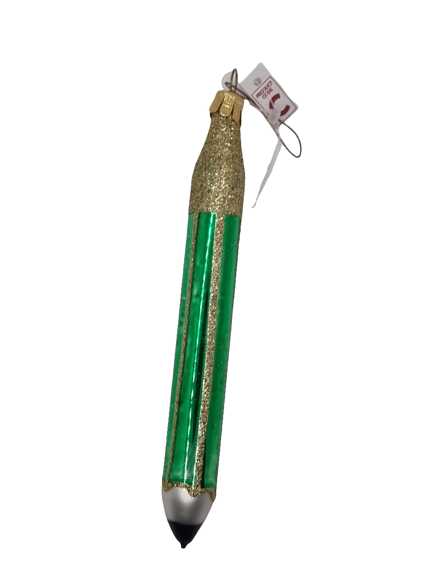 European Glass Christmas ornament of a Pencils (C)