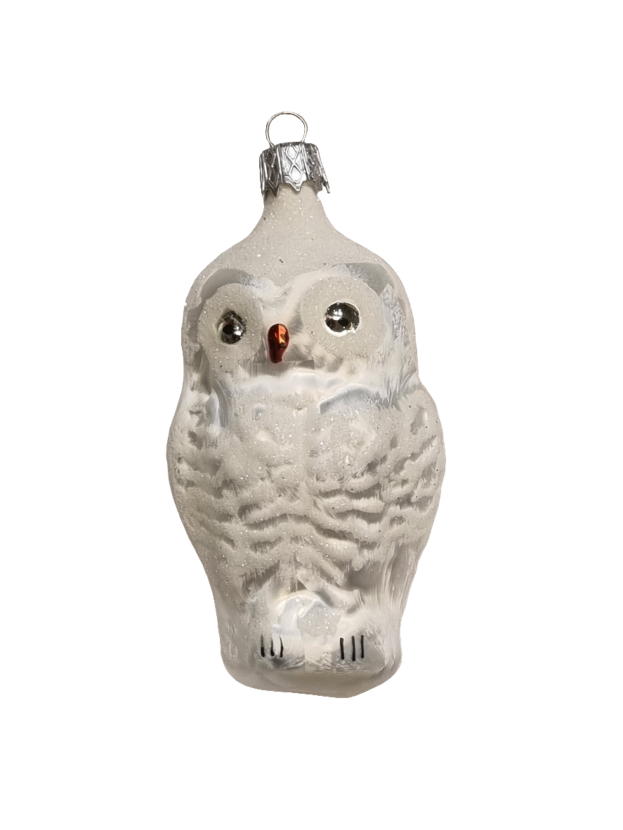 European Glass Christmas ornament of a Owl (F)