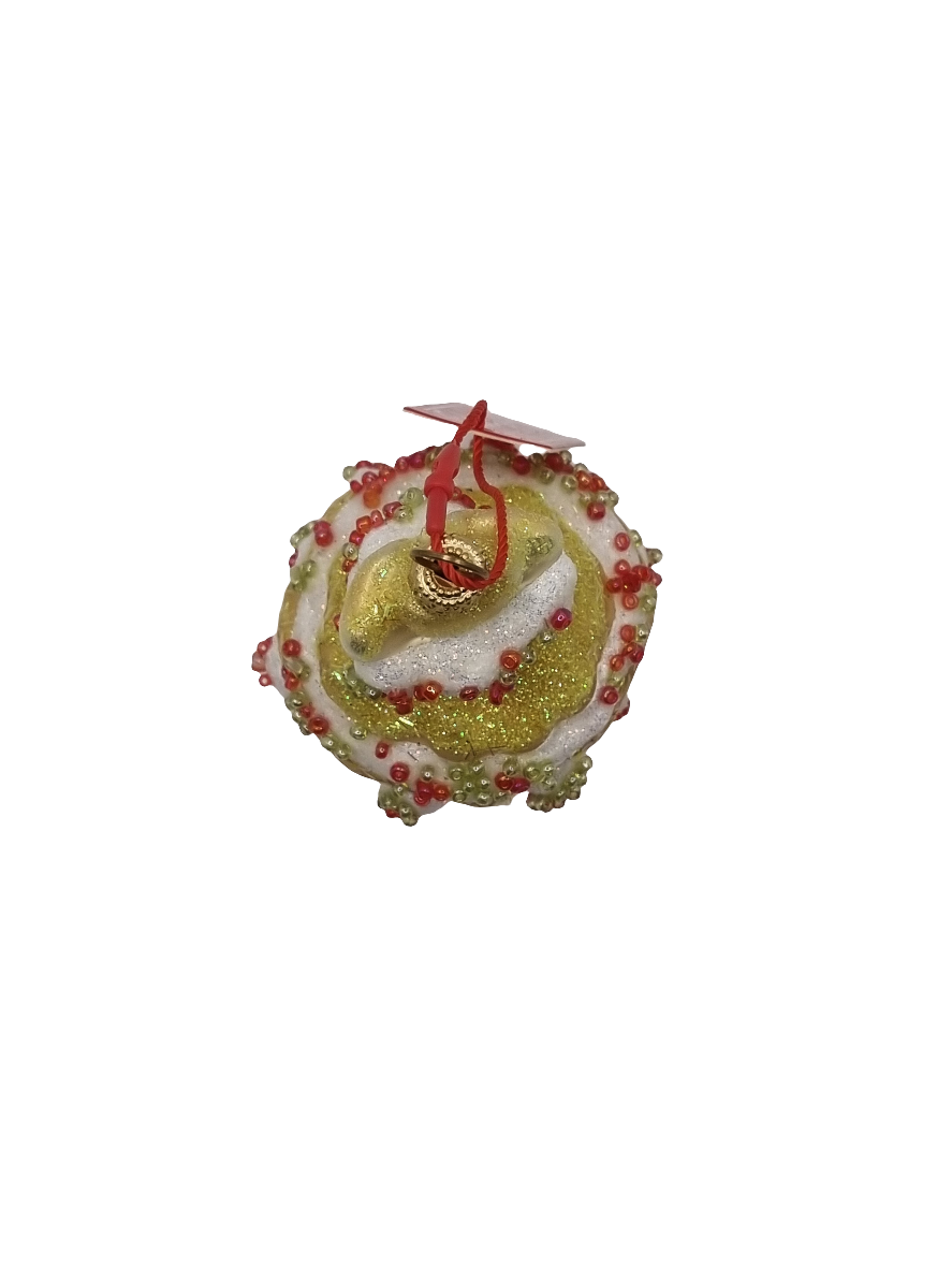 European Glass Christmas ornament of a Cupcake (M)