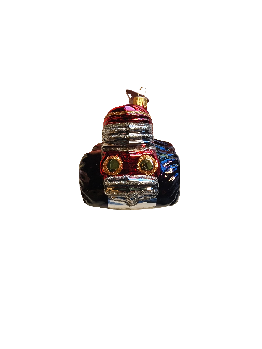 European Glass Christmas ornament of a Tractor (U)