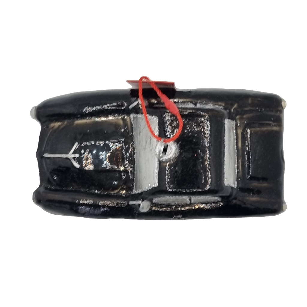 European Glass Christmas ornament of a Cars | Old Black Car (S)
