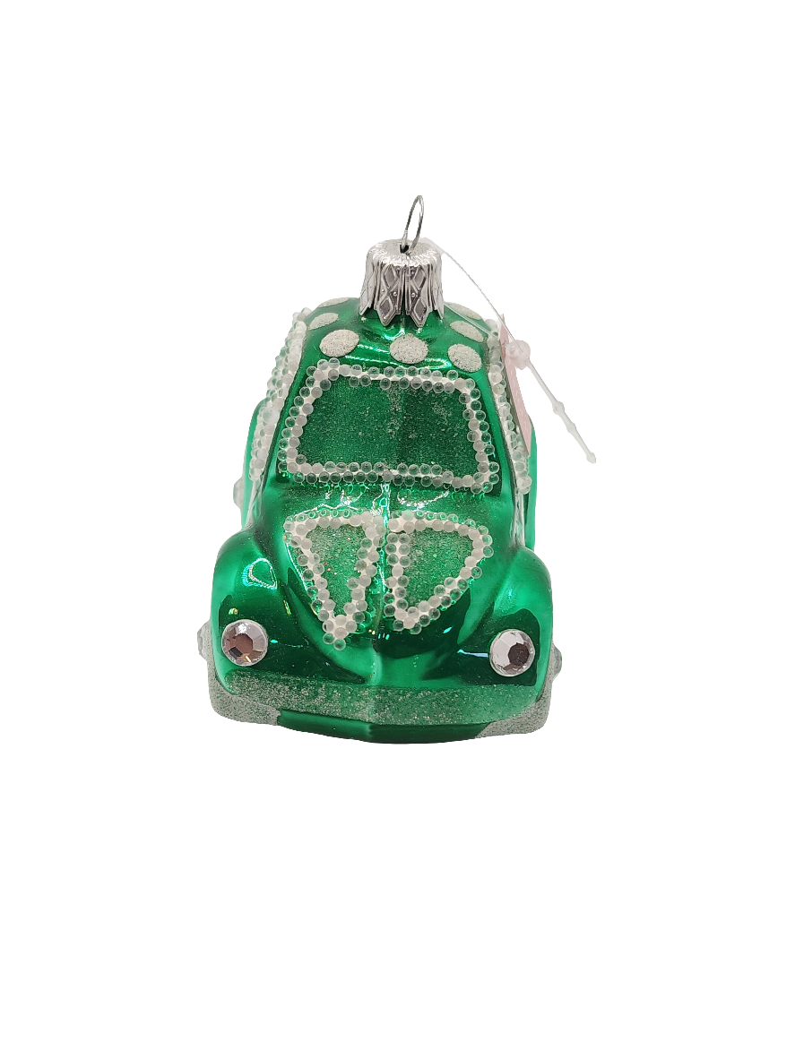 European Glass Christmas ornament of a Car | Rounded Spotty (G)