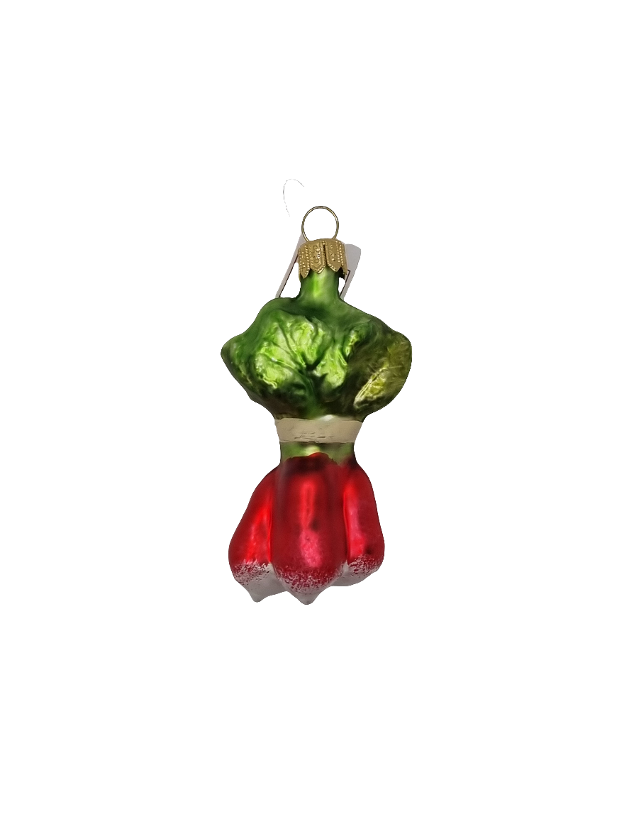 European Glass Christmas ornament of a Radishes bunch (I)