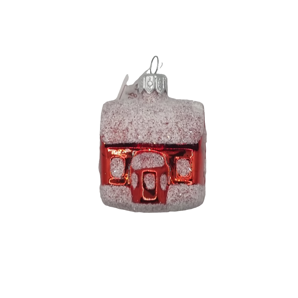 European Glass Christmas ornament of a House (H)