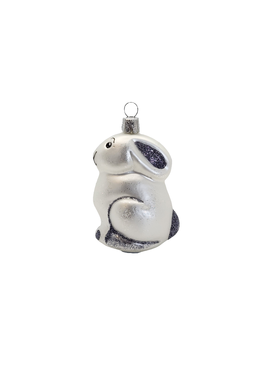 European Glass Christmas ornament of a Rabbit (G)