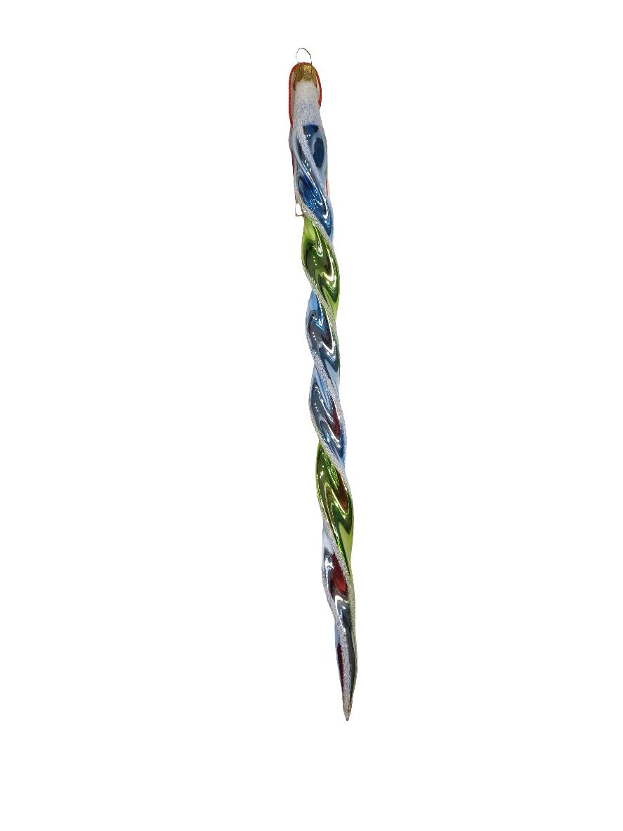 European Glass Christmas ornament of a Icicle | Long (I)