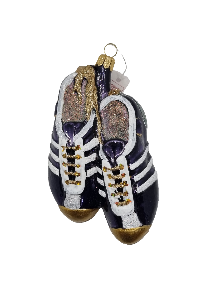 European Glass Christmas ornament of a Shoes with Cleats (U)