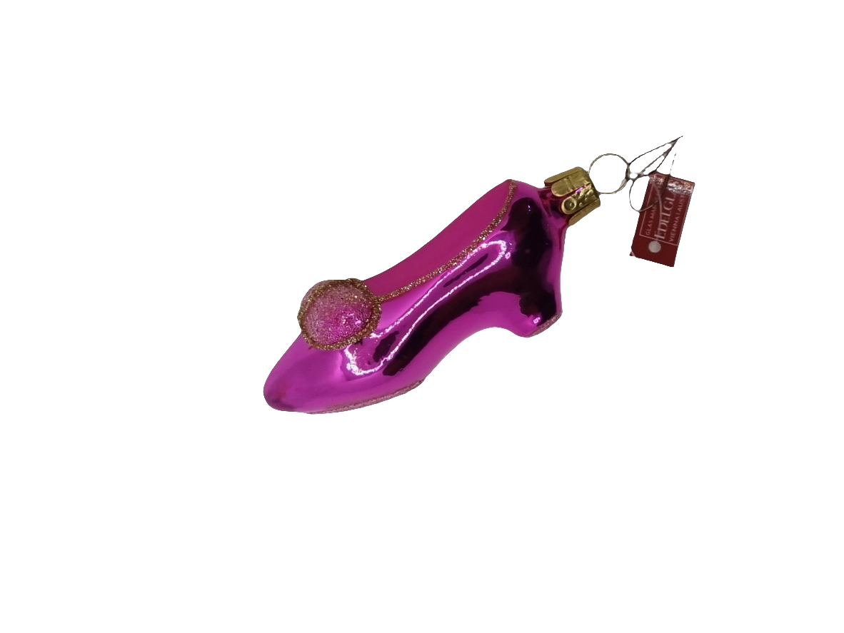 European Glass Christmas ornament of a Shoe with heel (F)