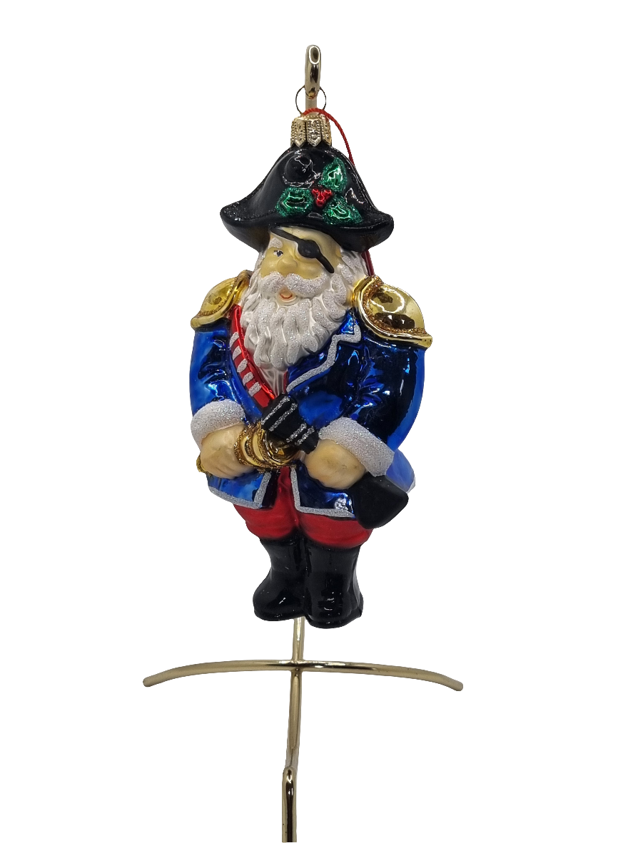European Glass Christmas ornament of a Pirate (V)