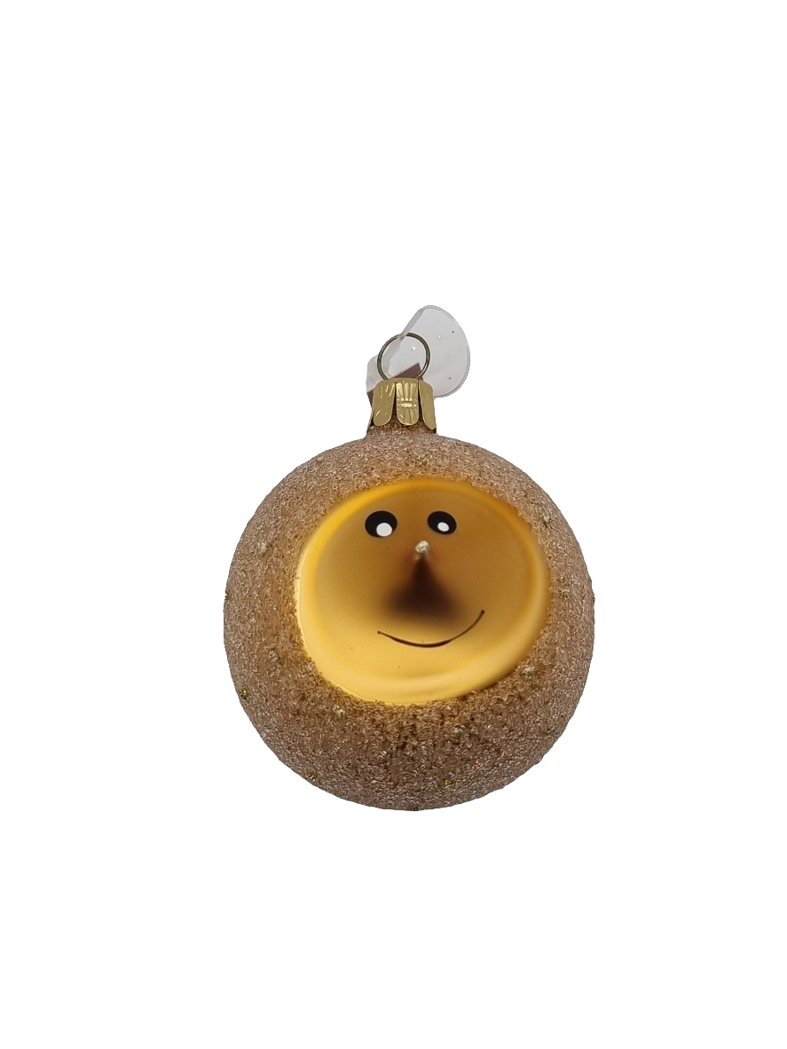 European Glass Christmas ornament of a Hedgehog Bauble (D)