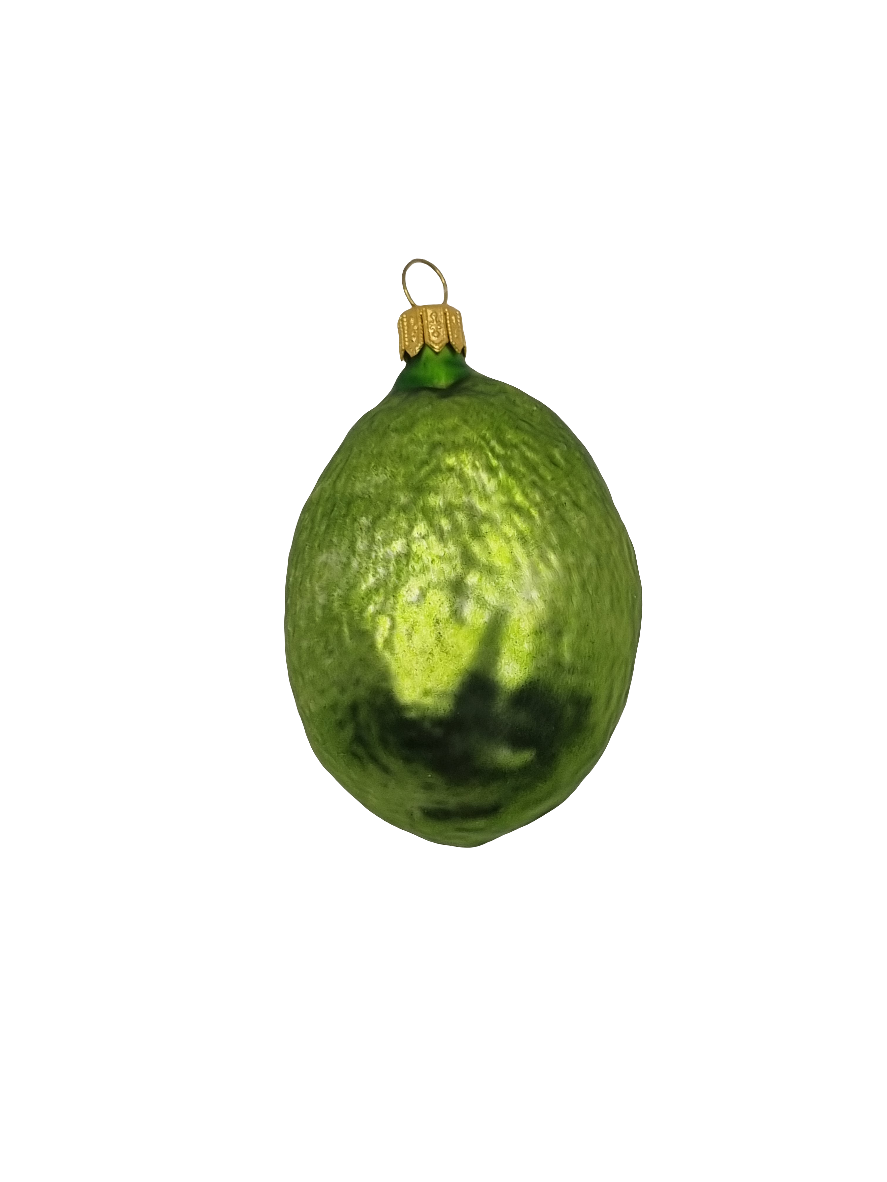 European Glass Christmas ornament of a Lime | Quarter Wedge (J)