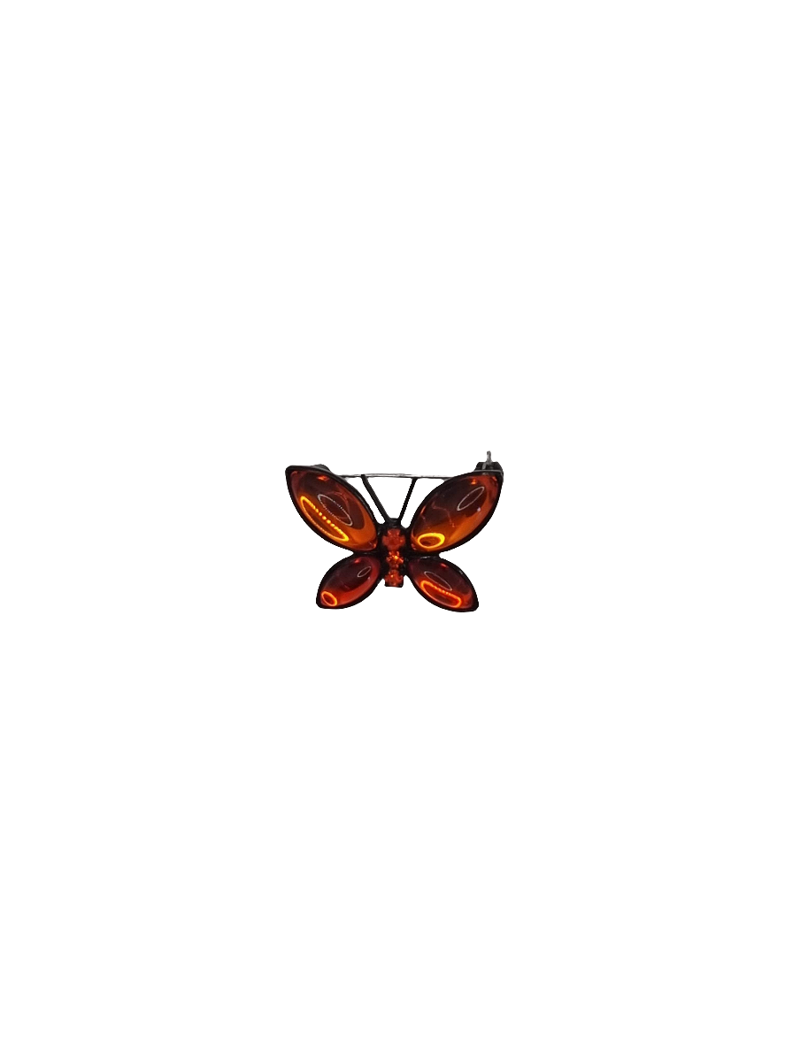 European Glass Christmas ornament of a Orange Butterfly Brooch | 3cm