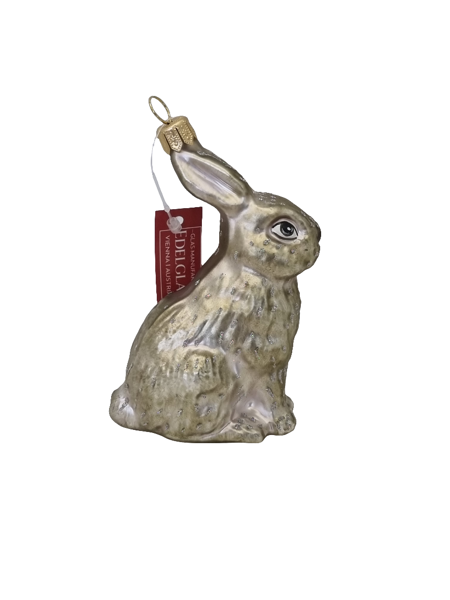 European Glass Christmas ornament of a Rabbit | Tall Ears (N)