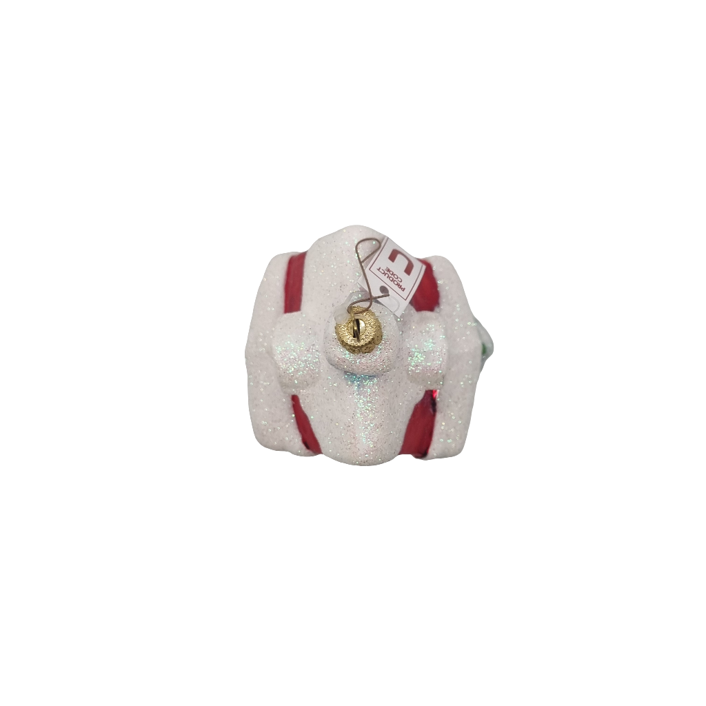 European Glass Christmas ornament of a House Large Snowman Santa (U)