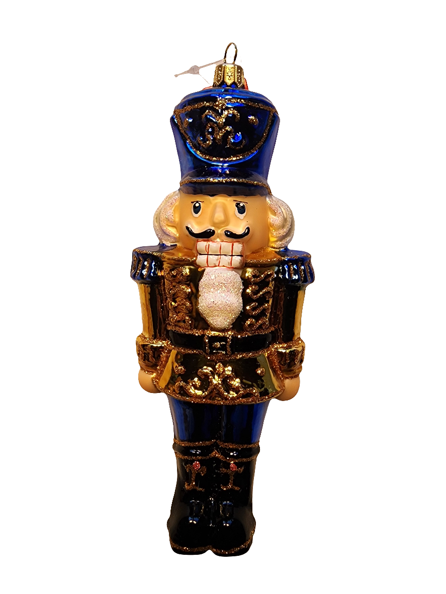 European Glass Christmas ornament of a Nutcracker | Cartoon (X)