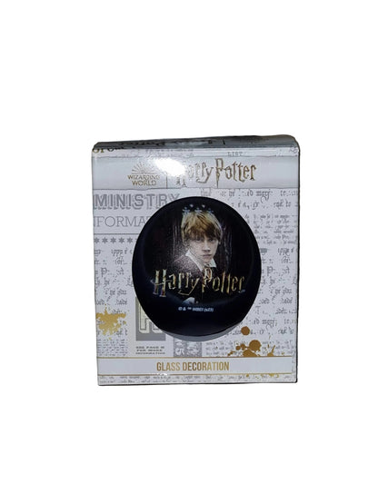 Harry Potter-themed glass Christmas bauble featuring Ron Weasley