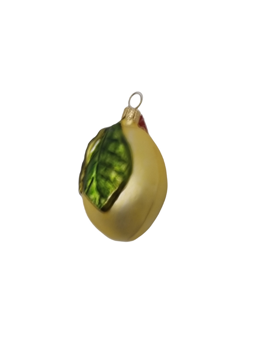 European Glass Christmas ornament of a Lemon (H)