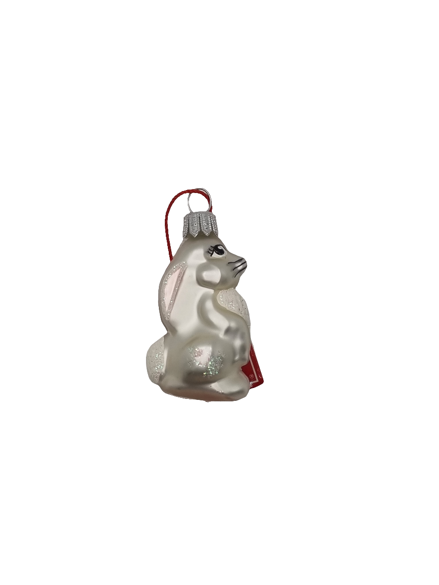 European Glass Christmas ornament of a Rabbit small (I)