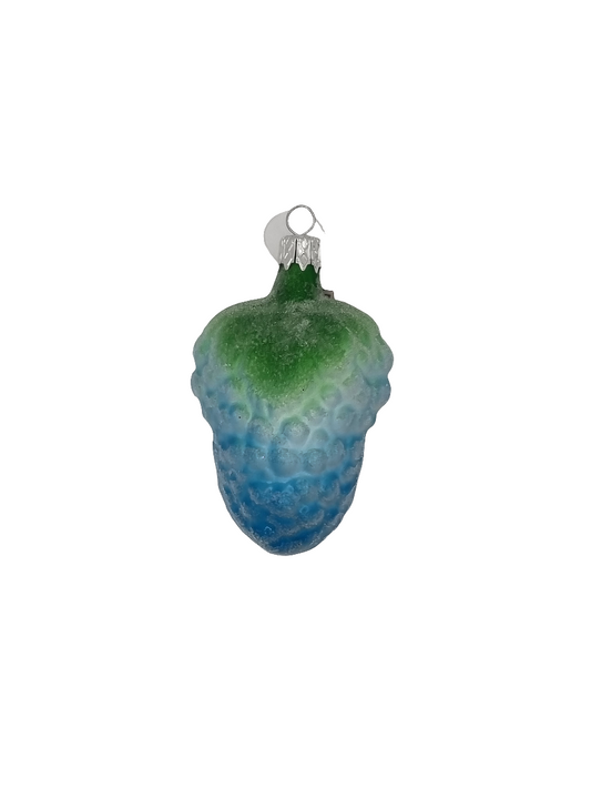 European Glass Christmas ornament of a Grapes frosted bunch (C)