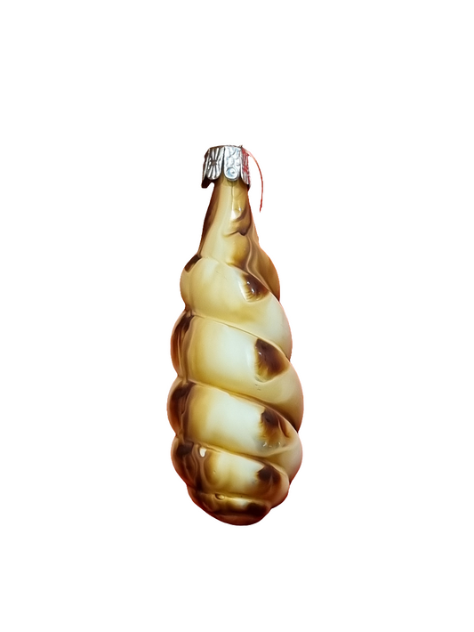 European Glass Christmas ornament of a Shell Spiral (B)