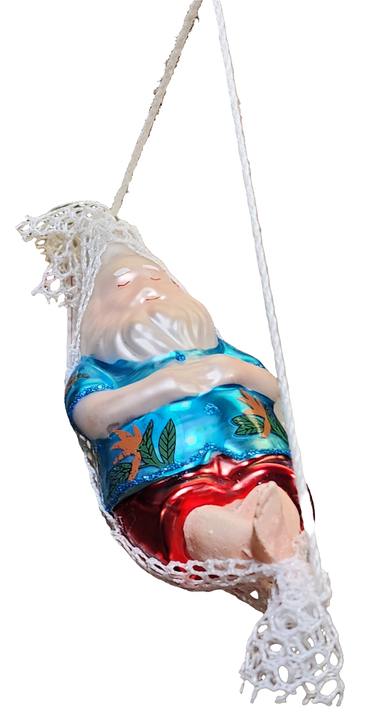Strand-Weihnachtsmann in Hängematte (H)