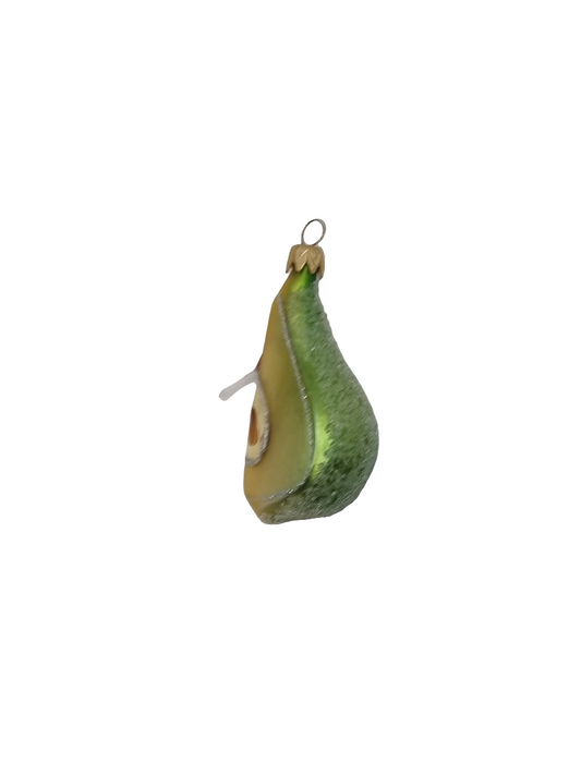 European Glass Christmas ornament of a Pear quarter (B)