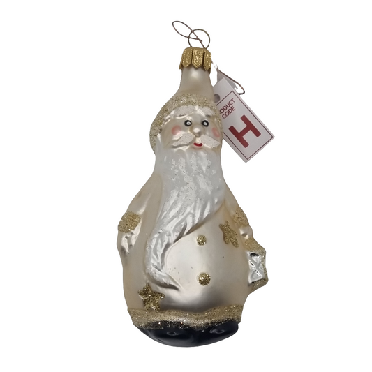 European Glass Christmas ornament of a Wizard Beard Stars (H)