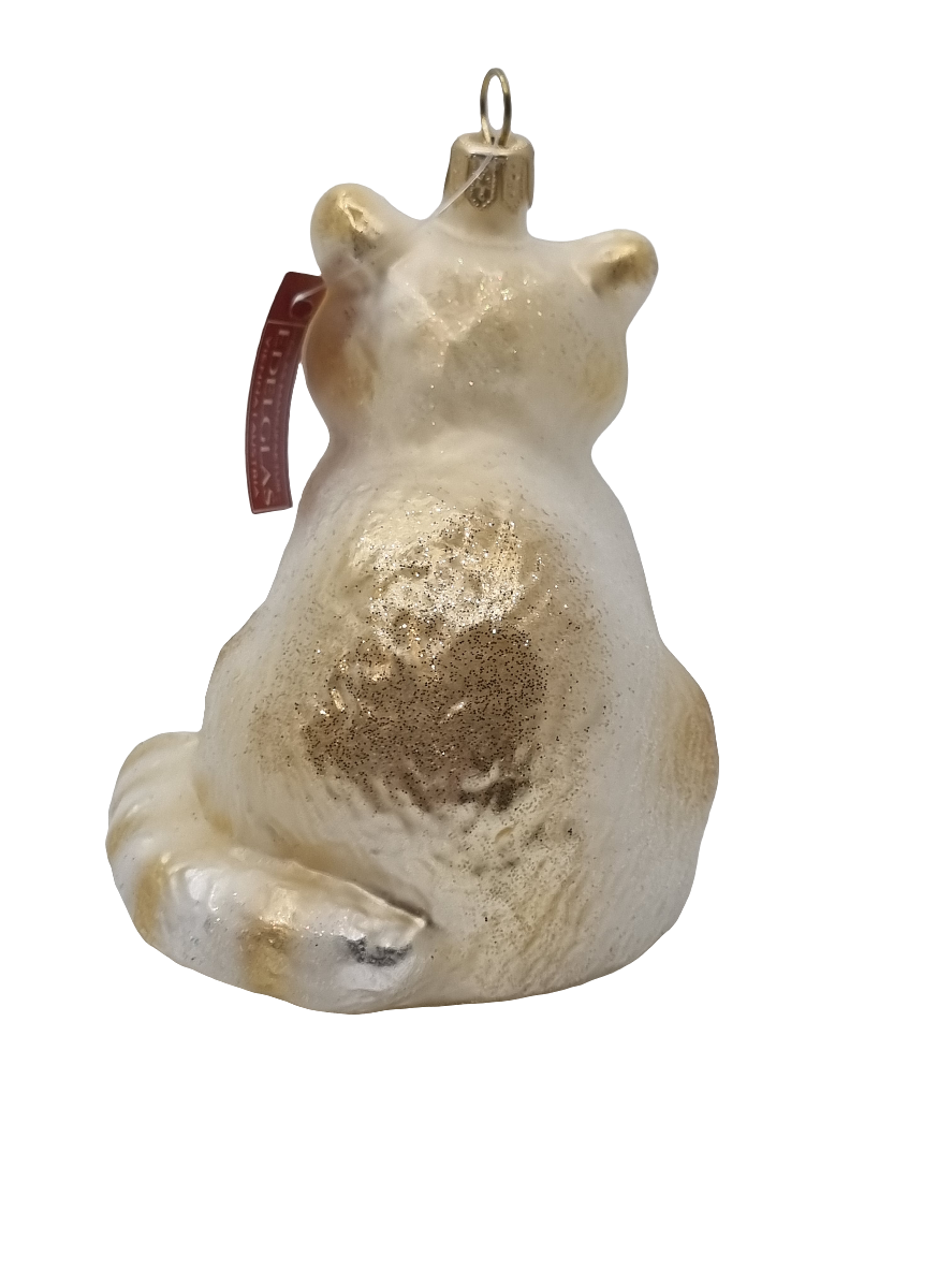 European Glass Christmas ornament of a Raccoon (R)