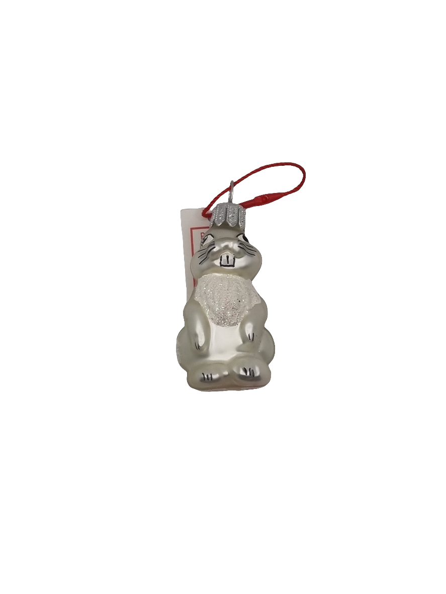 European Glass Christmas ornament of a Rabbit small (I)