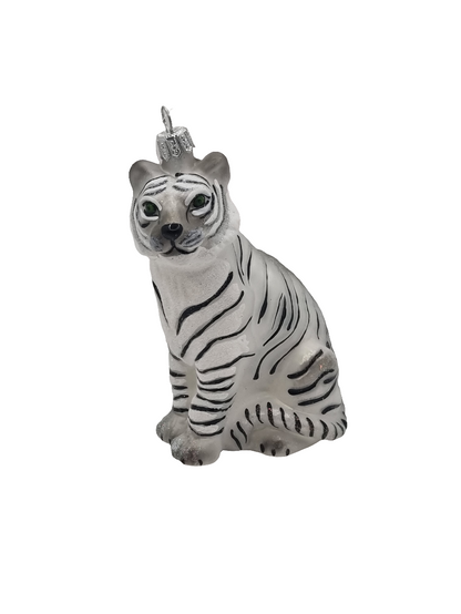 European Glass Christmas ornament of a Tiger (V)